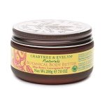 Crabtree and Evelyn Naturals Botanical Body Butter, Illipe Butter, Lemongrass and Sugar